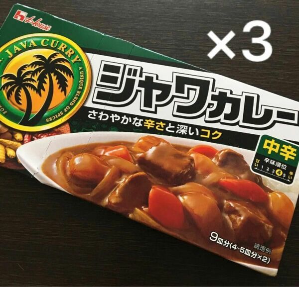 ジャワカレー　②中辛　3箱　新品未開封　賞味期限〜2025.10 