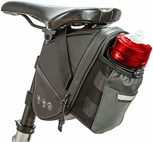 夜間走行 取り付け簡単 反射材付き 水筒 収納 防水 ロードバイク ボトルホルダー バッグ 自転車 サドルバッグ