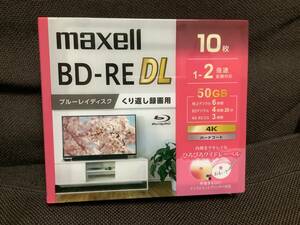 新品 maxlell マクセル 録画用 BD-RE DL 2倍速 50GB インクジェットプリンタ 10枚パック BEV50WPDG.10S