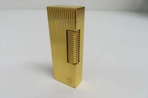 1431/ti/05.24 dunhill Dunhill ролик зажигалка Gold цвет AD печать вспышка OK полоса скульптура 