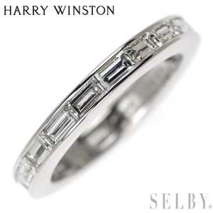  Harry Winston Pt950bageto бриллиантовое кольцо канал комплект лот 2 неделя SELBY