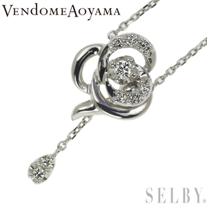  Vendome Aoyama K18WG бриллиант подвеска колье rose лот 4 неделя SELBY