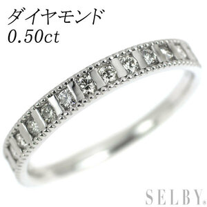 K18WG ダイヤモンド リング 0.50ct ハーフエタニティ 出品2週目 SELBY