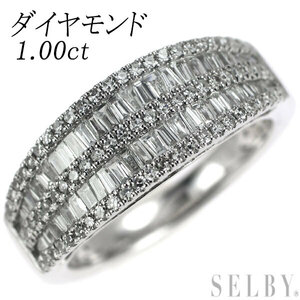 Pt950 シングル/テーパーカット ダイヤモンド リング 1.00ct 出品3週目 SELBY