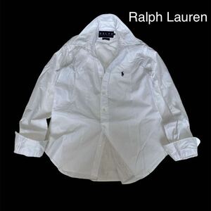 Ralph Laurenラルフローレン 美品　長袖 シャツ ホワイト ボタンダウン スリムフィット9 Mサイズy0210