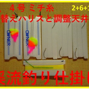 ＜C2-6-① 奥三河＞　渓流釣り　初級者向け　「ミチ糸＆替えハリス＋調整機構付き天井糸」仕掛け