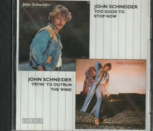 2LP1CD◆ジョン・シュナイダー / Too Good to Stop Now+Tryin' to Outrun the Wind 全20曲入★同梱歓迎！ケース新品！JOHN SCHNEIDER