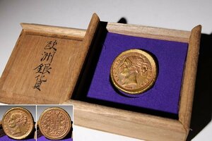 ☆撫子☆欧洲銀貨　イギリス　ヴィクトリア女王　1844年　直径約44.84mm　(検)ヤングヘッド 硬貨 金貨 コイン 古銭 ヨーロッパ