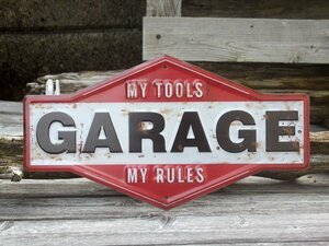 1 jpy new goods garage signboard autograph plate garage autograph american interior man front interior rust manner 