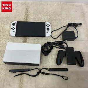 1 jpy ~ operation verification / the first period . settled box less Nintendo Switch have machine EL model HEG-001 white AC adapter other 