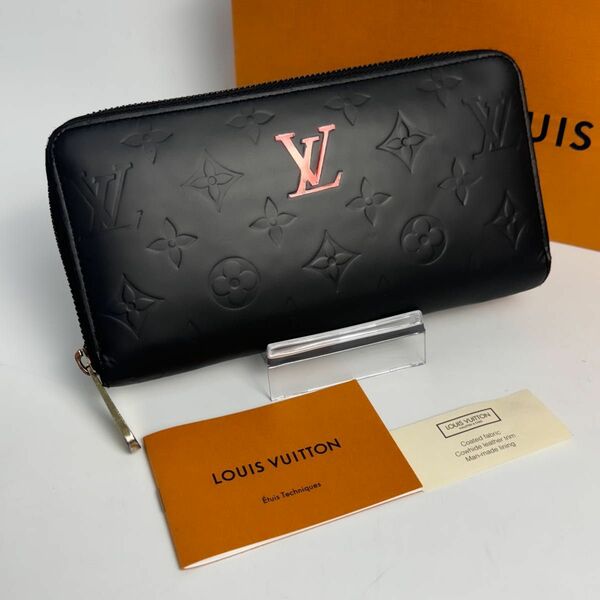 極美品 LOUIS VUITTON ルイヴィトン ヴェルニ ジッピーウォレット ラウンドファスナー 長財布 ブラック 2a6