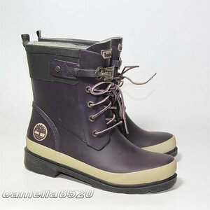  Timberland Timberland 3666R WELFLEET WELLIE 6 -inch Raver rain boots purple US6 UK4 EU37 approximately 23cm used beautiful goods 