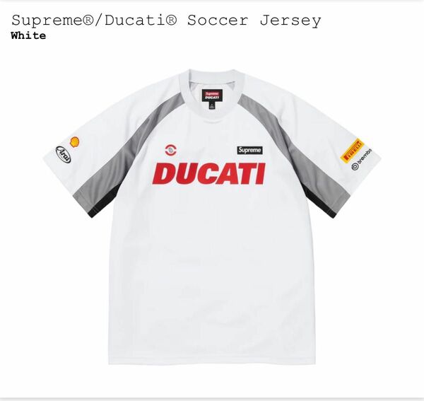 Supreme x Ducati Soccer Jersey "White"