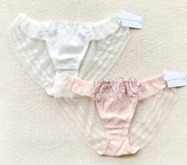fran de lingerie ショーツ Mサイズ ホワイト＆ピンク 2枚セット
