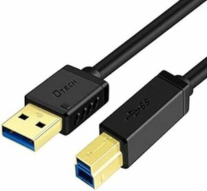 DTECH USB 3.0 ケーブル プリンターケーブル 2m タイプAオス タイプBオス 5Gbps 高速転送 動作安定 外付け