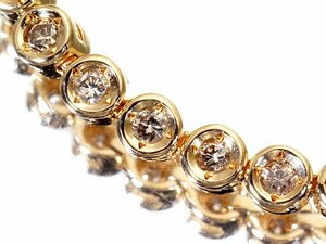 1 jpy ~[ jewelry ultimate ] elegant brilliancy! good quality natural Brown diamond 1.06ct high class K18YG full Eternity bracele k8685ilml[ free shipping ]