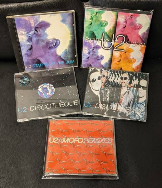 送料無料即決　U2 / POP期のシングル5枚セット　Discotheque 2枚・Staring at the Sun 2枚・MOFO