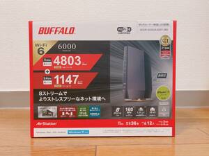 【新品未使用・開封済み】BUFFALO Wi-Fiルーター（無線LAN親機）／WSR-6000AX8P-MB