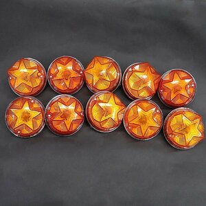 1 jpy ~ selling out rare thing retro star type marker deco truck parts 10 piece set orange 10