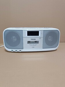 【TOSHIBA/東芝】ジャンク　TY-CDK5 CDラジオカセットレコーダー TY-CDK5(S) 2012年製リモコン付き CDプレイヤー ラジカセ