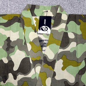  new goods * unused [ print cloth jinbei eithball camouflage * Army cotton 100%]L size part shop put on * yukata * pavilion inside put on also ( reason equipped * keep come stock )