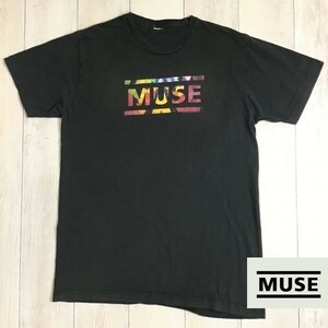 ★本場USA直輸入!!★バンドT★[MUSE ミューズ]両面プリント バンド Ｔシャツ ツアーT[メンズ M]黒 ツアー ロック 洋楽 稀少 ライブ K-559