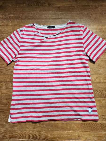 アーバンリサーチ ボーダー柄ボートネックTシャツ サイズ40 マリンテイスト 半袖 ボーダー