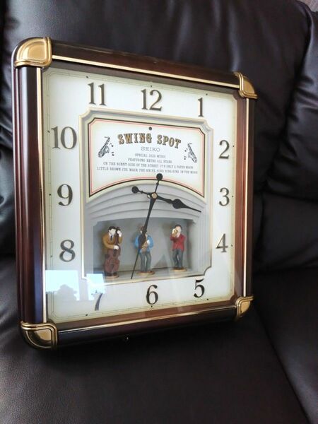 セイコー SEIKO からくり時計 スイングスポット ジャズ メロディ オルゴール レトロ アンティーク 掛け時計