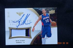Mike Bibby 2007-08 Exquisite Collection Autographs Patch #25/35