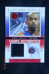 Vince Carter 2004-05 Flair E-XL Court Authentics Jersey #420/500