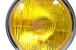 マーシャルタイプ 180Φ 黄色ガラスレンズ LED ポジション付 ヘッドライト 黒ケース RZ350 SR400 GS400 GT380 ザリ キジマ シビエ BEET