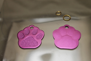 # cat.. dog identification tag purple [ name inserting charge included ]|mdpdt