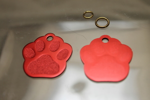 # cat.. dog identification tag red [ name inserting charge included ]|mdpdt