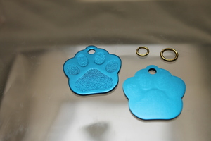 # cat.. dog identification tag light blue [ name inserting charge included ]|mdpdt