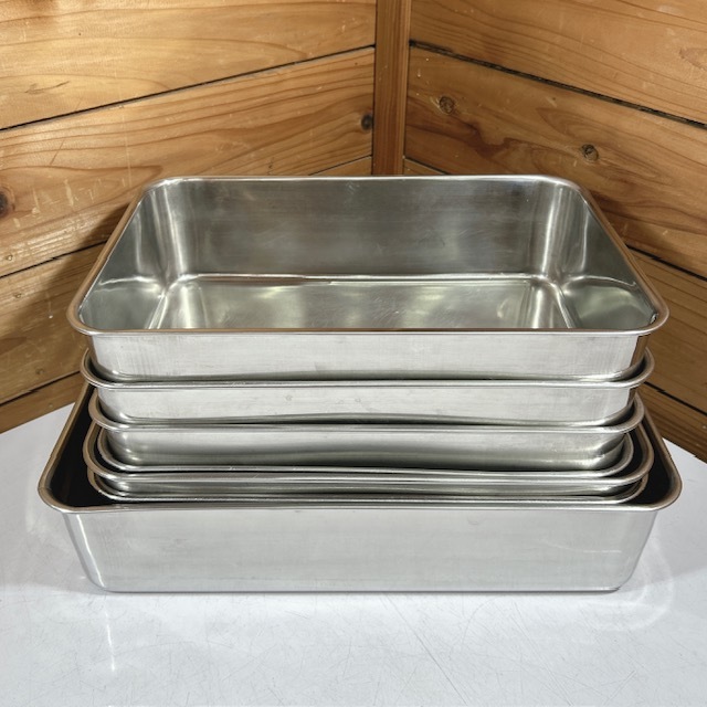 【中古】業務用 AG ステンレス 深型組バット 3種類 7点セット 8号 9号 