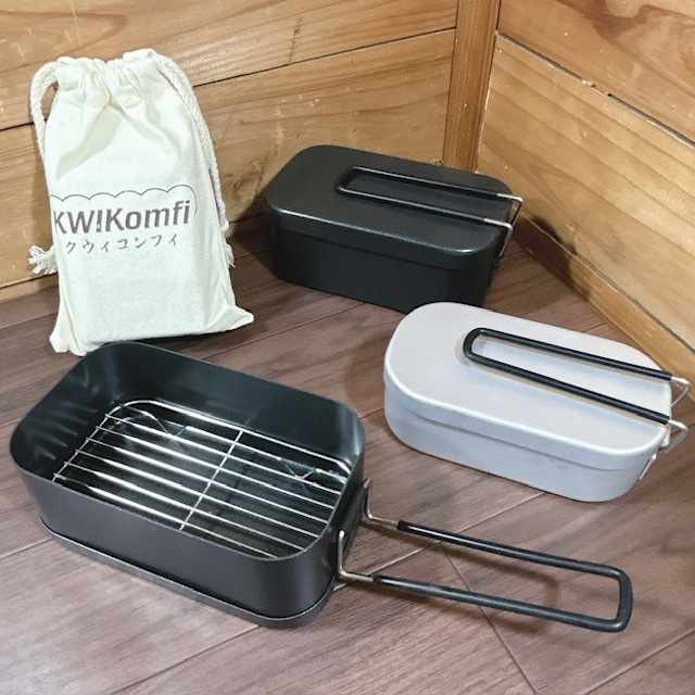 【中古】KWIKomfiクウィコンフィ メスティン キャンプ用品 2合炊き 飯盒