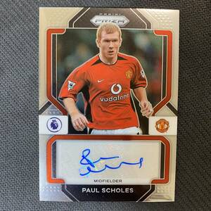 2022-23 Panini Prizm EPL Paul Scholes Auto Manchester United 直筆サインカード ポール・スコールズ