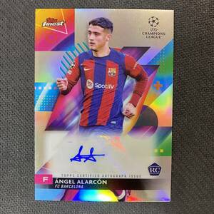 Angel Alarcon 2023-24 Topps Finest UEFA Refractor Auto Barcelona RC 直筆サインカード アンヘル・アラルコン