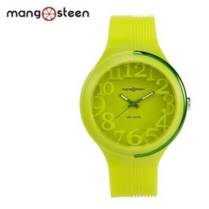 新品 Mangosteen MS-101C アナログ クオーツ 黄色い ウォッチ 腕時計 防水 ファッション