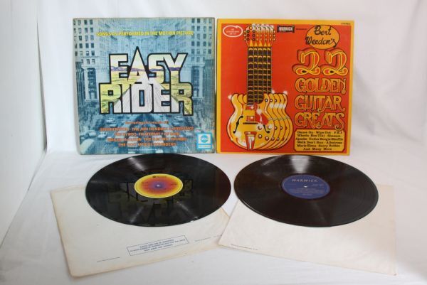 Various/Bert Weedon's UK(英 GB)盤 LP2枚まとめ画像参照 EASY RIDER SONGS AS PERFORMED IN THE MOTION PICTURES/22 GOLDEN GUITAR GREATS