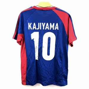 ＦＣ東京 ユニフォーム ＫＡＪＩＹＡＭＡ １０ サイン入り ａｄｉｄａｓ アディダス Ｍ 青×赤 １９９９ レプリカ 仕入れ商品/219