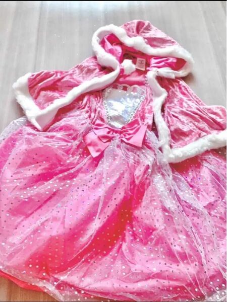 プリンセス ドレスお姫様ごっこ 110cm ドレス 撮影 発表会 子供用 演奏会 結婚式 ピンク 七五三 ピンク