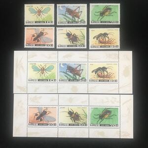 North Korea { insect }SCOTT#3205-10.3205a.3206b/6 kind .+3 kind seat 2 kind ./1993 year / not yet /NH