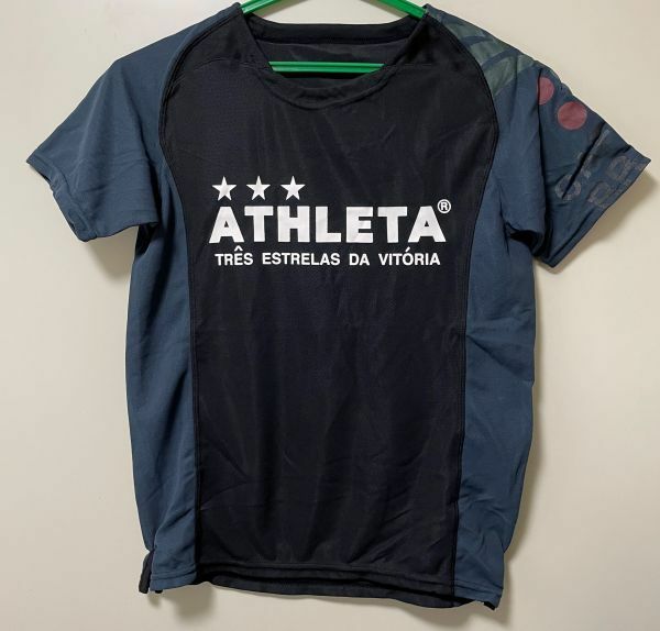 465☆送料無料☆ATHLETA　アスレタ☆半袖プラシャツ　ブラック　未使用品 サイズ150くらい　タグなし