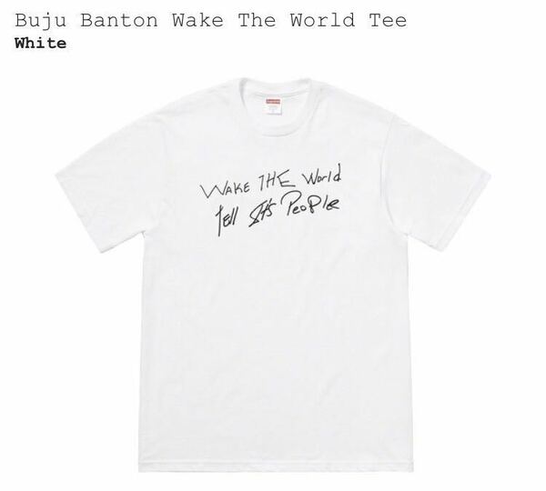 送料無料　Supreme Buju Banton Wake The World Tee ホワイト Lサイズ 新品 国内正規品