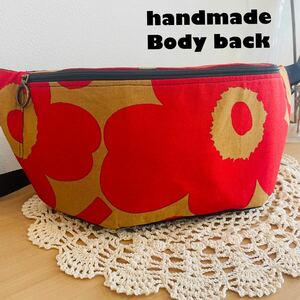 [ last 1 point ] hand made body back Marimekko marimekko belt bag waist bag shoulder bag present floral print embroidery 