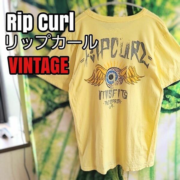 ビンテージ VINTAGE リップカール Rip Curl コットン 綿 バックプリント Tシャツ サーフィン サーフ系 サーフ