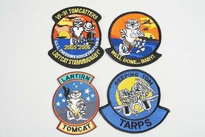 ★ アメリカ海軍 F-14 トムキャット WELL DONE BABY / PEEPING TOM TARPS ワッペン / パッチ など4点セット ベルクロなし