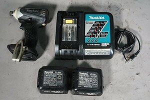 ◎ makita マキタ 14.4V 充電式インパクトドライバー 型番不明 充電器 バッテリー２個付き DC18RC BL1430 ※ジャンク品