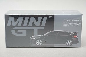MINI GT / TSM 1/64 Honda ホンダ Civic シビック Type R クリスタルブラック・パール 2023 W/ Advan GT Wheel (右ハンドル) MGT00585-R
